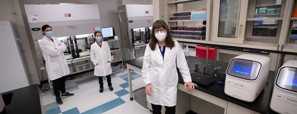 COVID lab at Webber Hall